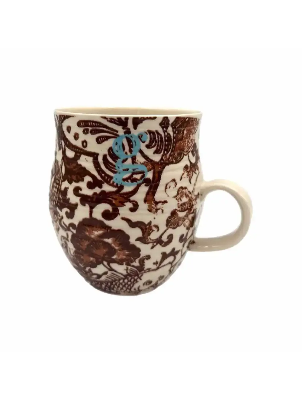 Vintage Anthropologie Homegrown Monogram “g” Initial Ceramic Mug